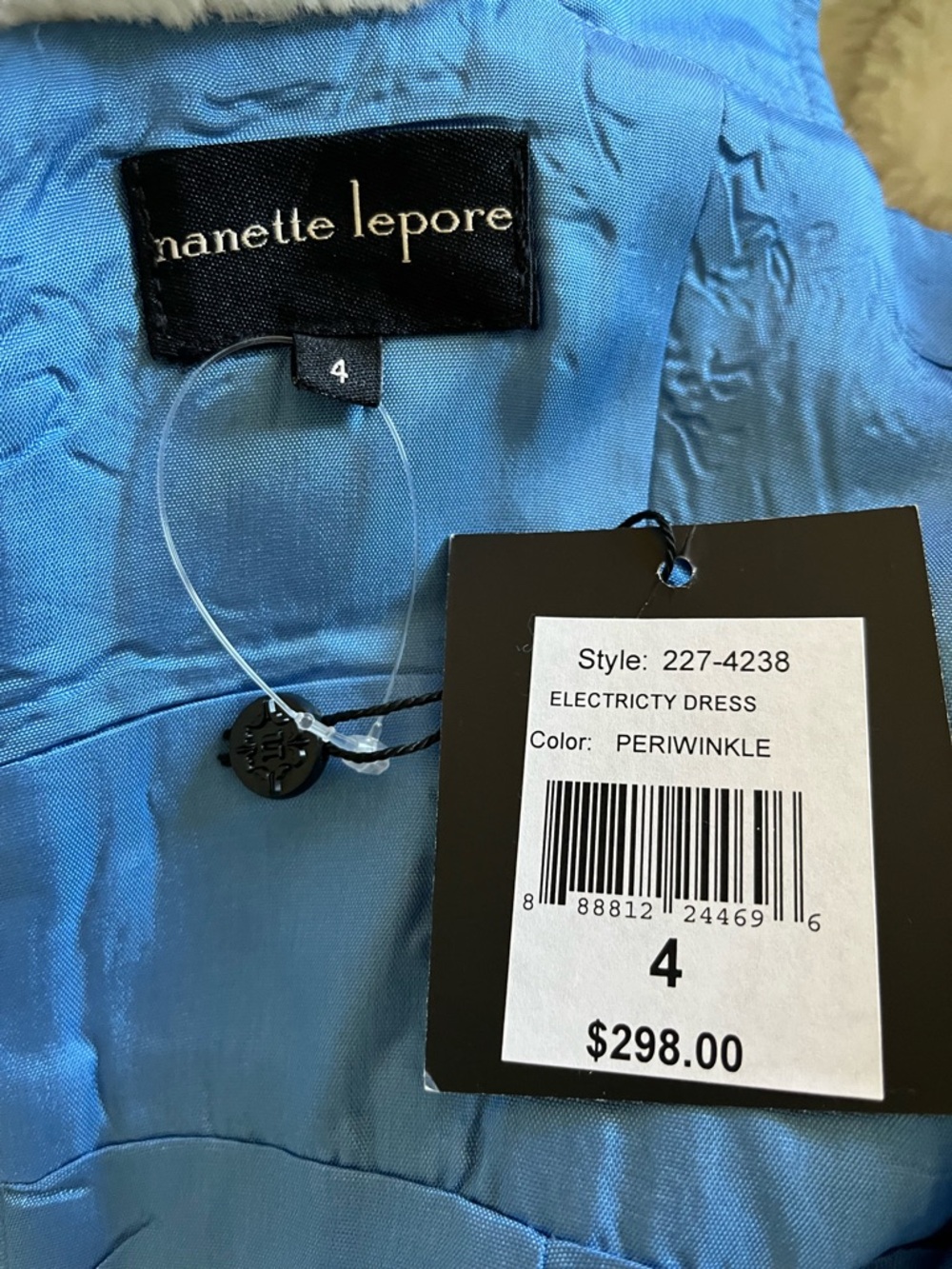 Nanette Lepore Electricity Dress Size 4 Periwinkle Blue NWT - Picture 8 of 9